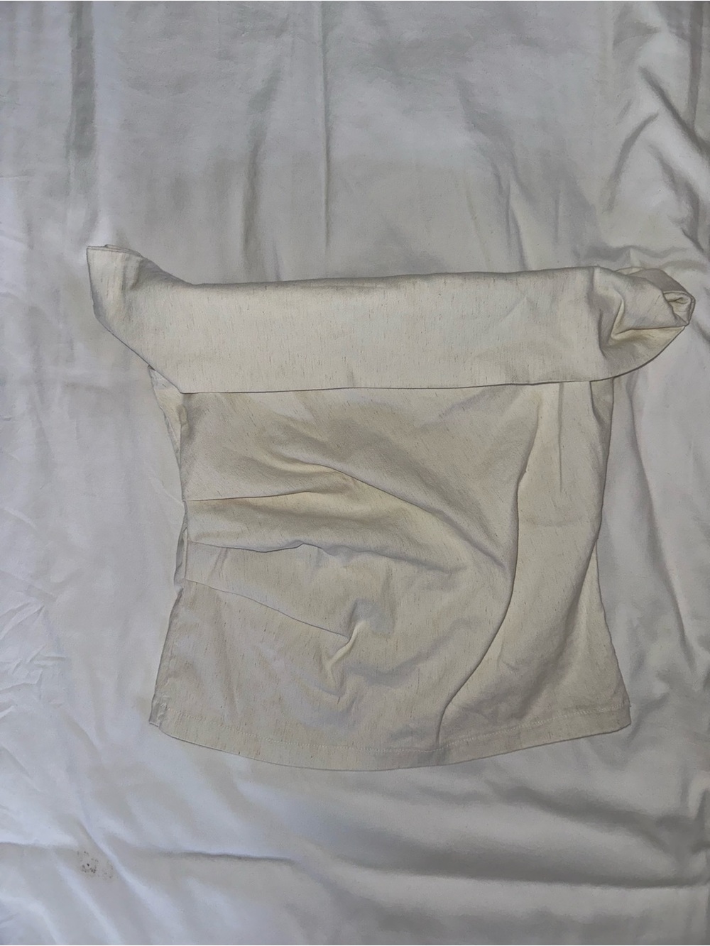 Mango Cream Off-Shoulder Top